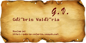 Gábris Valéria névjegykártya