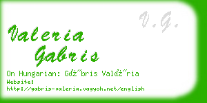 valeria gabris business card